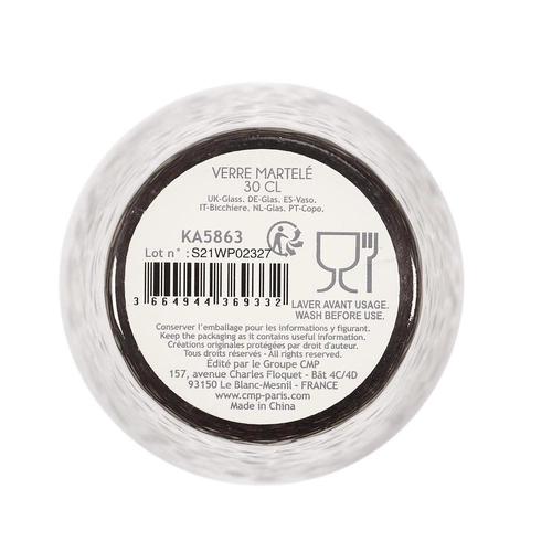 Sklenice Zekrit Intesi šedá 300 ml na nápoje moderní na limonádu