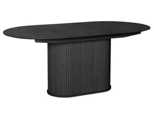Rozkládací jídelní stůl Lano oválný černý dub 95x180-230 cm moderní