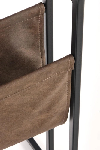 Konferenční stolek Smarty obdélníkový loft dub zlatý černý s držákem na časopisy do obýváku