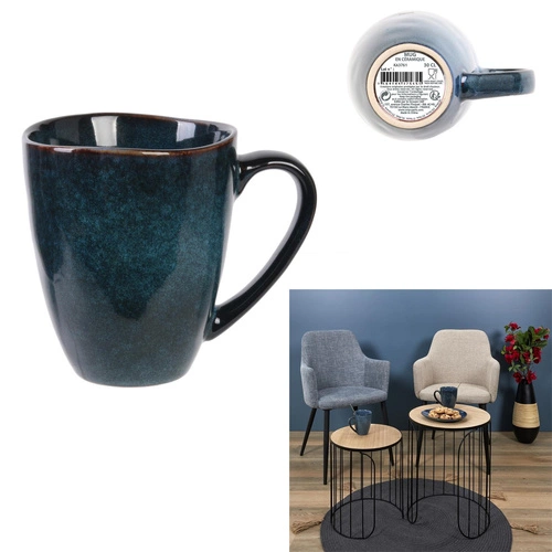 Keramický hrnek Laguna 300ml modrý boho na kávu Intesi stylový dárek