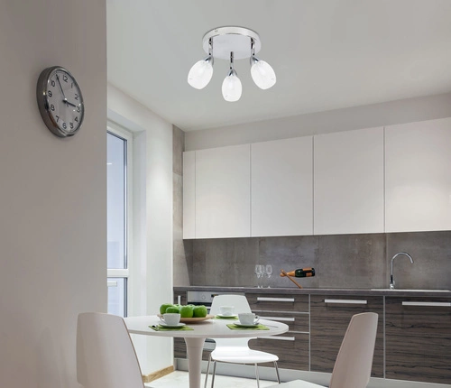 Stropní LED svítidlo kulaté Rico moderní chrom bílá s nastavitelnými stínidly do obýváku CANDELLUX