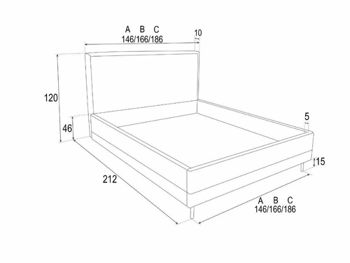 Čalouněná postel Foggy 140x200 s úložným prostorem terakota moderní do ložnice