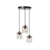 Závěsná lampa Glob černá+zlatý plech 3x40W E27 stínidlo černé