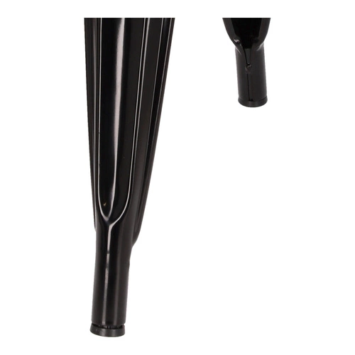 Jídelní židle Paris Wood černá kovová s dřevěným sedákem industriální D2.DESIGN