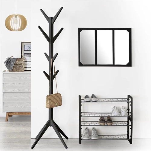 Moderní černý botník Staky 5five simply smart do předsíně, 2 police, lehký