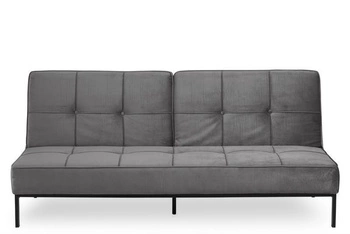 Rozkládací pohovka s funkcí spaní Perugia VIC sametová 3místná šedá do obýváku moderní Actona