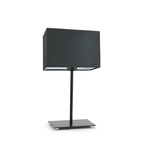 Noční lampa AMALFI moderní s grafitovým stínidlem a černou základnou do ložnice LYSNE