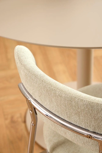 Židle Lyric béžová čalouněná do jídelny na chromovaných nohách