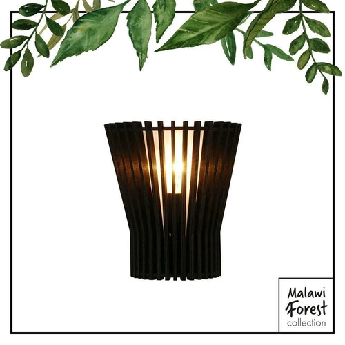 Nástěnné svítidlo Osaka černé dřevěné boho do ložnice a obýváku Ledea