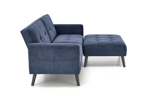 Rohová rozkládací pohovka s funkcí spaní Gyda modrá loftová do obýváku Intesi