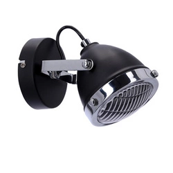 Nástěnné svítidlo Bláznivá lampa černá 1x15W GU10 čiré stínítko