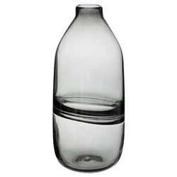 Skleněná váza Line 30 cm kouřová