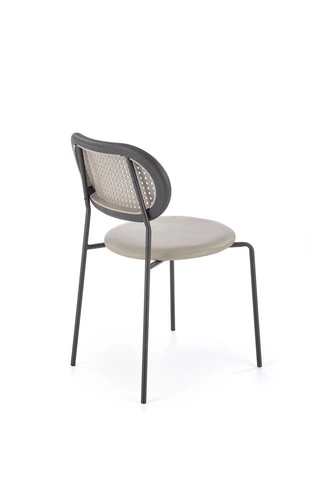 Jídelní židle Lander retro ratanová s šedou ekokůží Intesi do kuchyně a restaurace