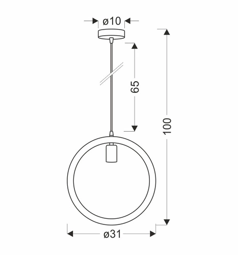 Závěsná lampa Kolo černá+béžová 1x40W E27