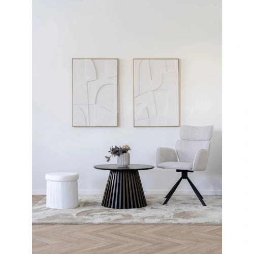 Otočná čalouněná jídelní židle Cordoba béžová do jídelny a obýváku