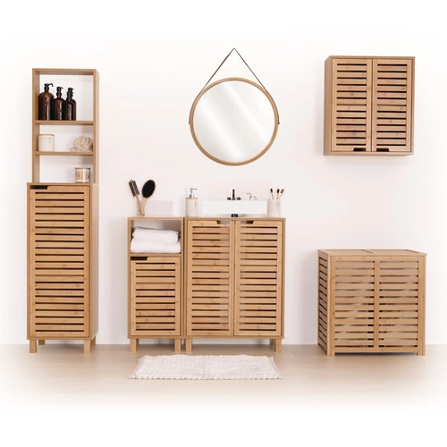 Koupelnová skříňka pod umyvadlo Sicela z přírodního bambusu boho 60 cm 5five