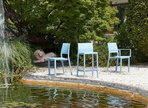 Barová židle Kate moderní antracitová 75 cm s opěrkou do kuchyně a na zahradu SCAB Design