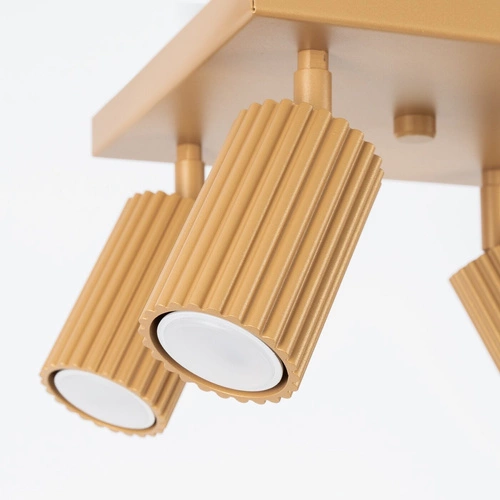 Stropní svítidlo glamour KARBON 4 zlaté s nastavitelným stínidlem do obýváku a ložnice SOLLUX