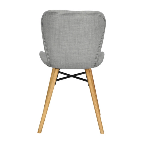 Čalouněná jídelní židle Batilda Actona šedá moderní s dřevěnými nohami