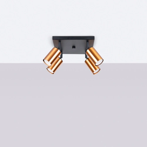 Stropní svítidlo WINX 4 černá měď moderní do obýváku a ložnice ocelové 25 cm