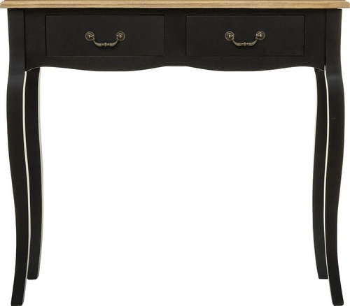 Chrysa černá konzole se zásuvkami a přírodní deskou do předsíně a obývacího pokoje Atmosphera