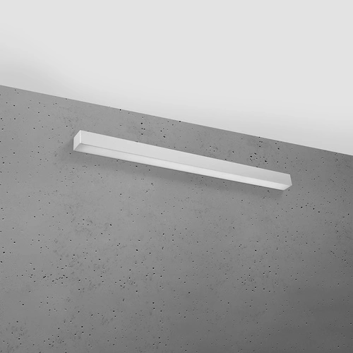 Moderní nástěnné LED svítidlo Pinne šedé 90 cm do obýváku a ložnice hliník Thoro