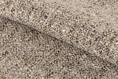 Relaxační křeslo Elmont skandinávské do obýváku plyšové béžové dubové dřevo Actona