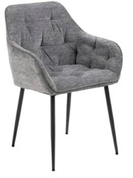 Čalouněná jídelní židle s područkami Brooke antracitová moderní Actona