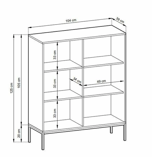 Vysoká zelená komoda s drážkováním na zlatých nohách moderní do obýváku Intesi 104 cm