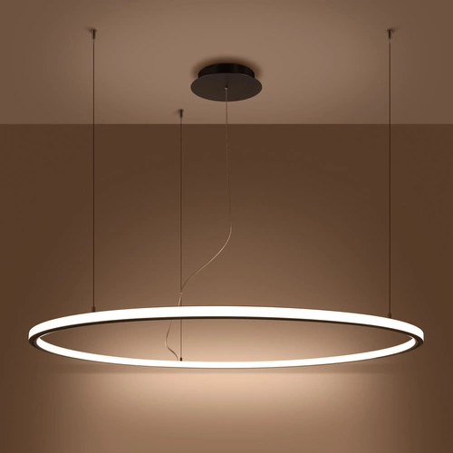 LED lustr RISA 120 černý moderní do obýváku a jídelny rozptýlené světlo