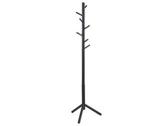 Stojanový věšák do předsíně Bremen černý dřevěný moderní 176 cm Actona