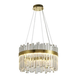 Křišťálový lustr LED ROYAL Step into Design zlatý 50 cm do obýváku a jídelny