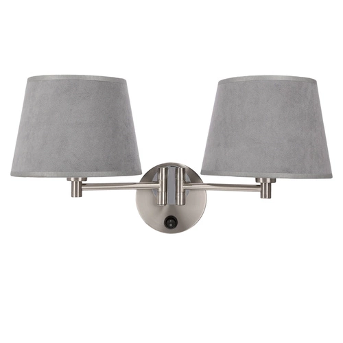 Nástěnné svítidlo Ibis s grafitovým stínidlem v klasickém stylu do ložnice nebo obýváku CANDELLUX