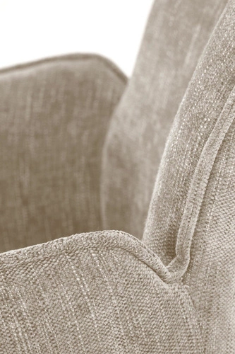 Otočná čalouněná židle Bizerta béžová Intesi do jídelny a kanceláře s područkami