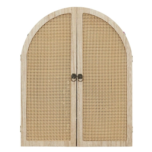 Závěsné zrcadlo Bali otevírací boho v dřevěném rámu do předsíně a ložnice Intesi