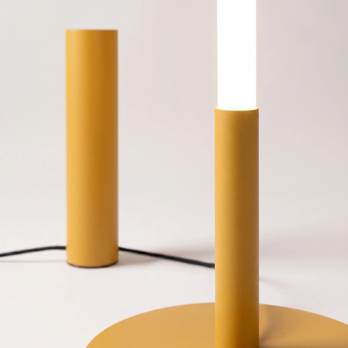 TRANG moderní LED stojací lampa do obývacího pokoje žlutá 3000K