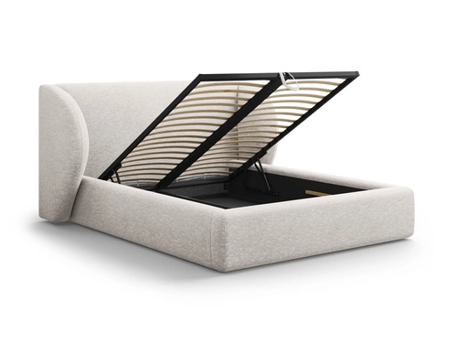 Čalouněná postel Miley II šedá 180x200 s úložným prostorem moderní do ložnice