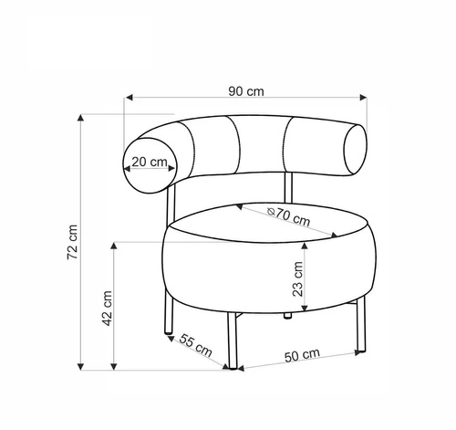 Křeslo Belmira lounge béžové barvy