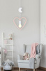 Jediná hm 1x20W E27 iq dětská závěsná lampa růžová+bílá