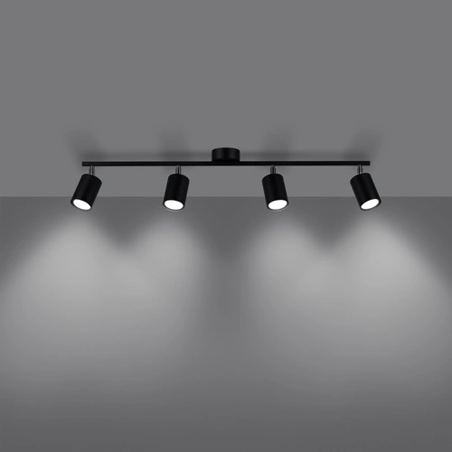 Stropní svítidlo LEMMI 4L černé moderní kovové s nastavitelnými rameny do obýváku nebo jídelny