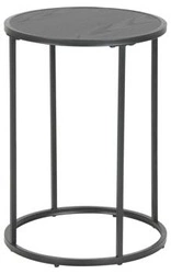 Kulatý černý konferenční stolek Seaford 40 cm moderní kovový do obýváku Actona