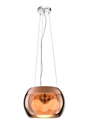 Závěsné svítidlo Gemo 30 skleněné zlaté 3bodové do obýváku a jídelny Candellux