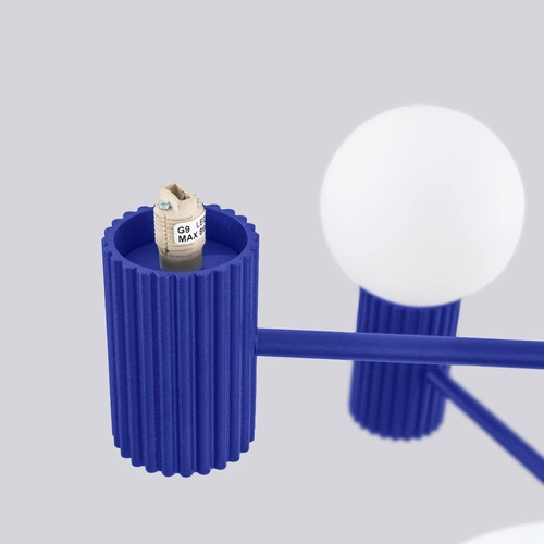 Moderní lustr HALO 6 ultramarín stropní svítidlo do obýváku a jídelny