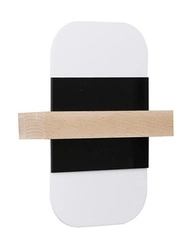 Nástěnné LED svítidlo April moderní dřevěné černo-bílé do obýváku a ložnice 21 cm CANDELLUX