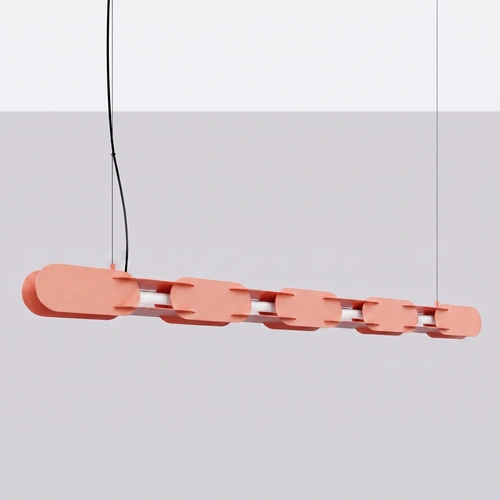 Závěsné LED svítidlo CHAIN 158 broskvové nad ostrůvek moderní