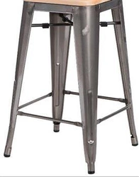 Podstavec židle barová Niort Wood 66 cm mětalická