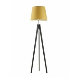 Stojací lampa ARUBA, žluté stínidlo, černé nohy