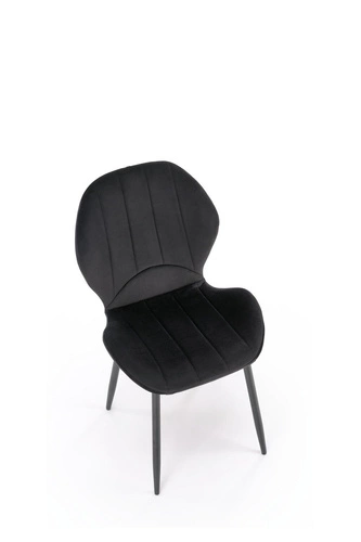 Čalouněná sametová židle Griviza černá do jídelny a obývacího pokoje moderní Intesi