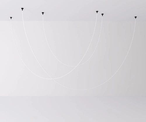 Závěsné LED svítidlo SNAKE černé 500 cm moderní do obýváku, kuchyně a jídelny