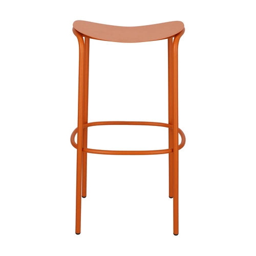 Kovová barová stolička Trick 75 cm oranžová moderní bez opěradla do kuchyně a na zahradu SCAB Design